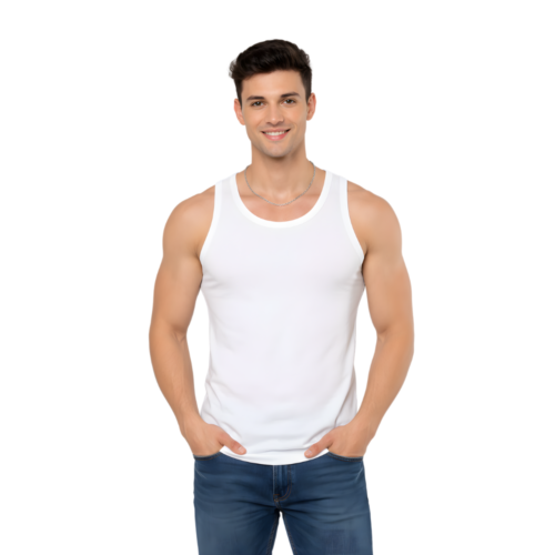 Altimas Men's Cotton Sleeveless Vest Pack of 6 – White Innerwear for Daily Wear
