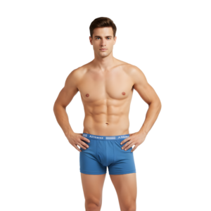Altimas Men's Cotton Boxer Briefs – Soft Trunks with No-Roll Waistband | Sky Blue