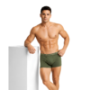 Altimas Men's Cotton Boxer Briefs – Soft Trunks with No-Roll Waistband | Olive Green