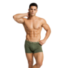 Altimas Men's Cotton Boxer Briefs – Soft Trunks with No-Roll Waistband | Olive Green